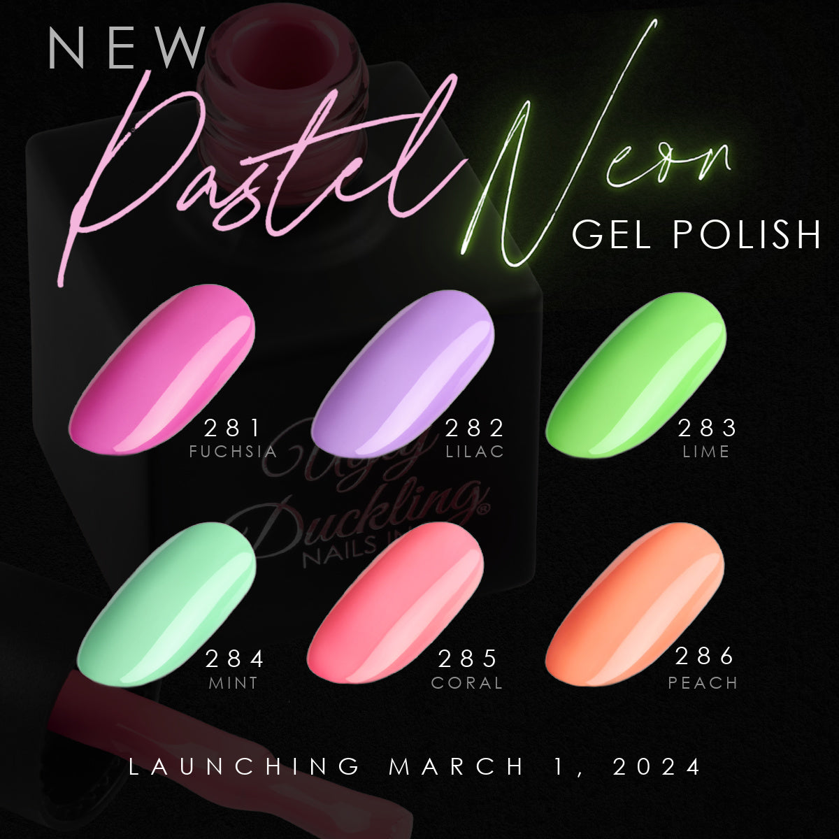 UD Gel Polish - Pastel Neon 6pc Collection 281-286