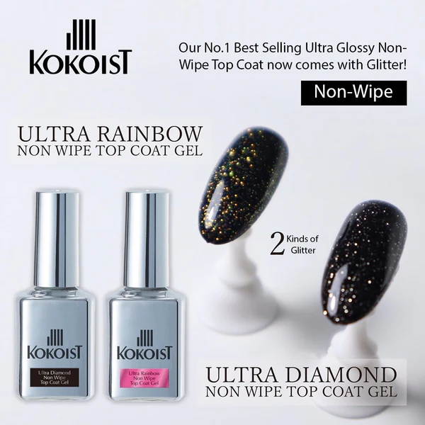 K- Ultra Diamond Non Wipe Top Coat Gel 15 mL