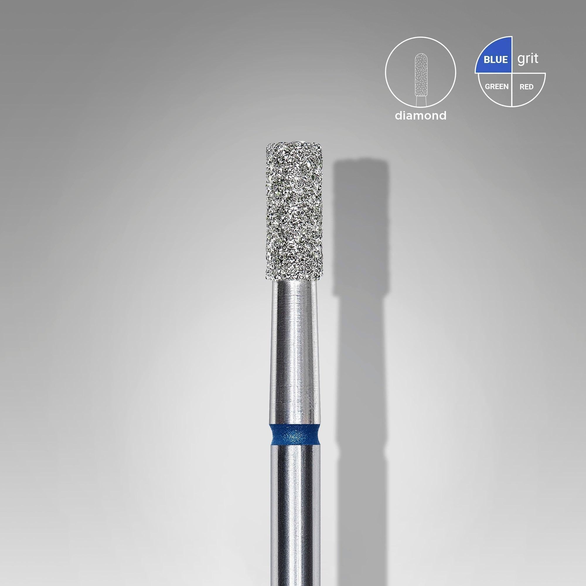 Staleks Diamond Bit - Cylinder Blue (M) 2.5 / 6mm (358)-Drill bit-STALEKS PRO-Gel Essentialz