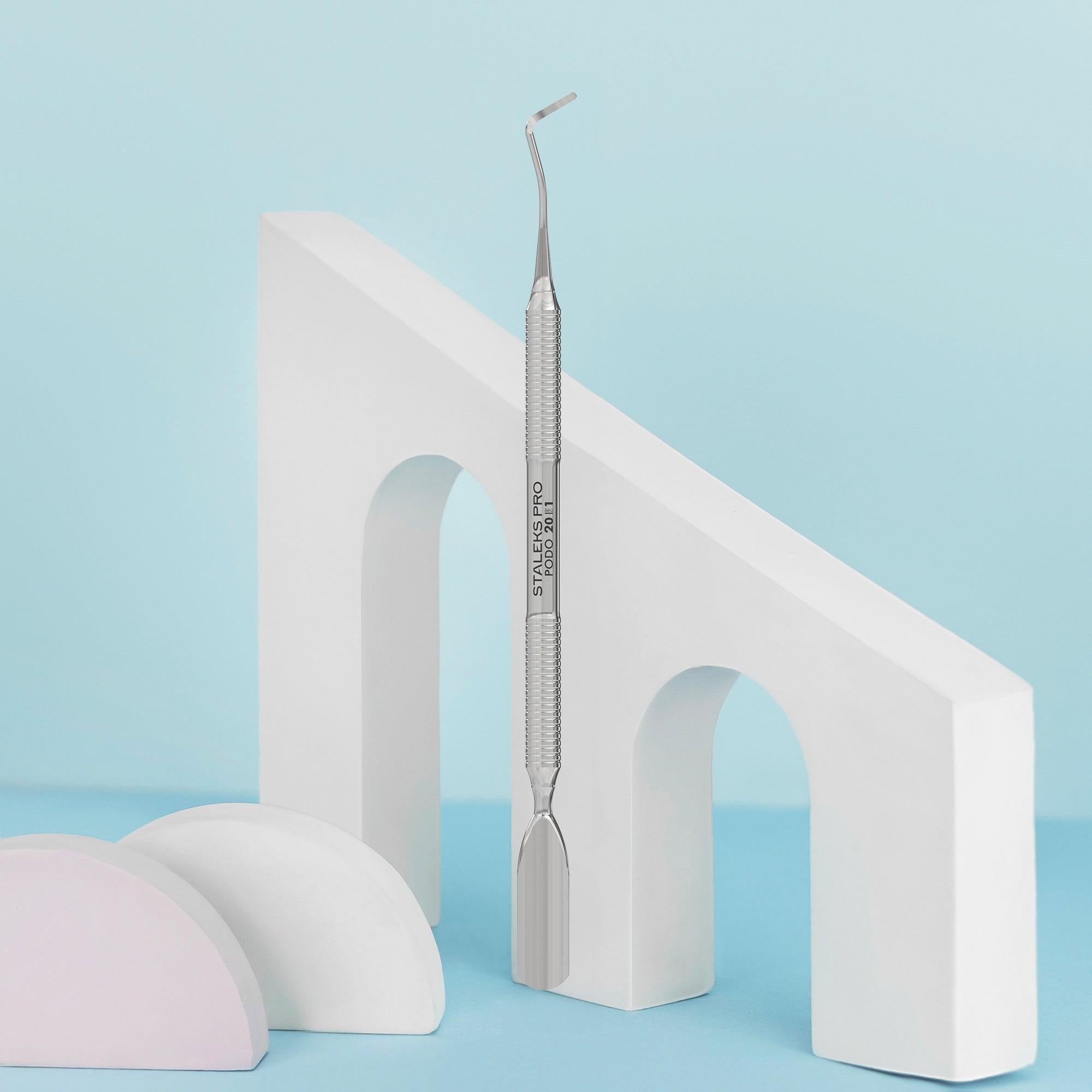 Podology curette PODO 20 TYPE 1 (curette and rounded wide pusher)-Abrasives-STALEKS PRO-Gel Essentialz