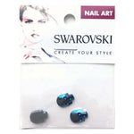 10x7.5mm Swarovski Skull Flat Back - Metallic Blue
