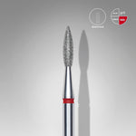 Staleks Diamond Bit - Pointed Flame Red (F) 2.1 / 8mm (350)-Drill bit-STALEKS PRO-Gel Essentialz