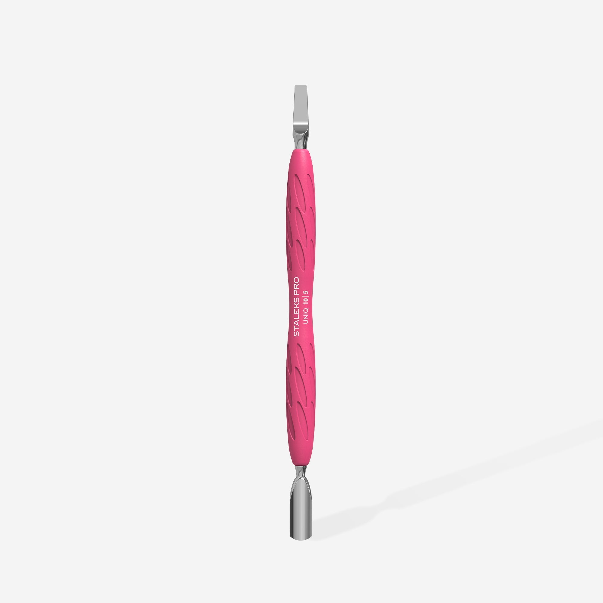 Staleks cuticle pusher, Gummy - UNIQ 10 TYPE 5 (rounded narrow pusher and straight blade)
