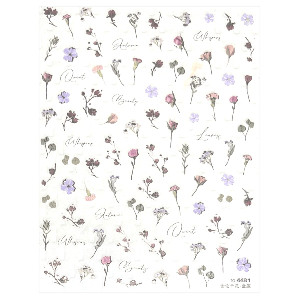 Pasties Decals - Flowers with Gold Stems