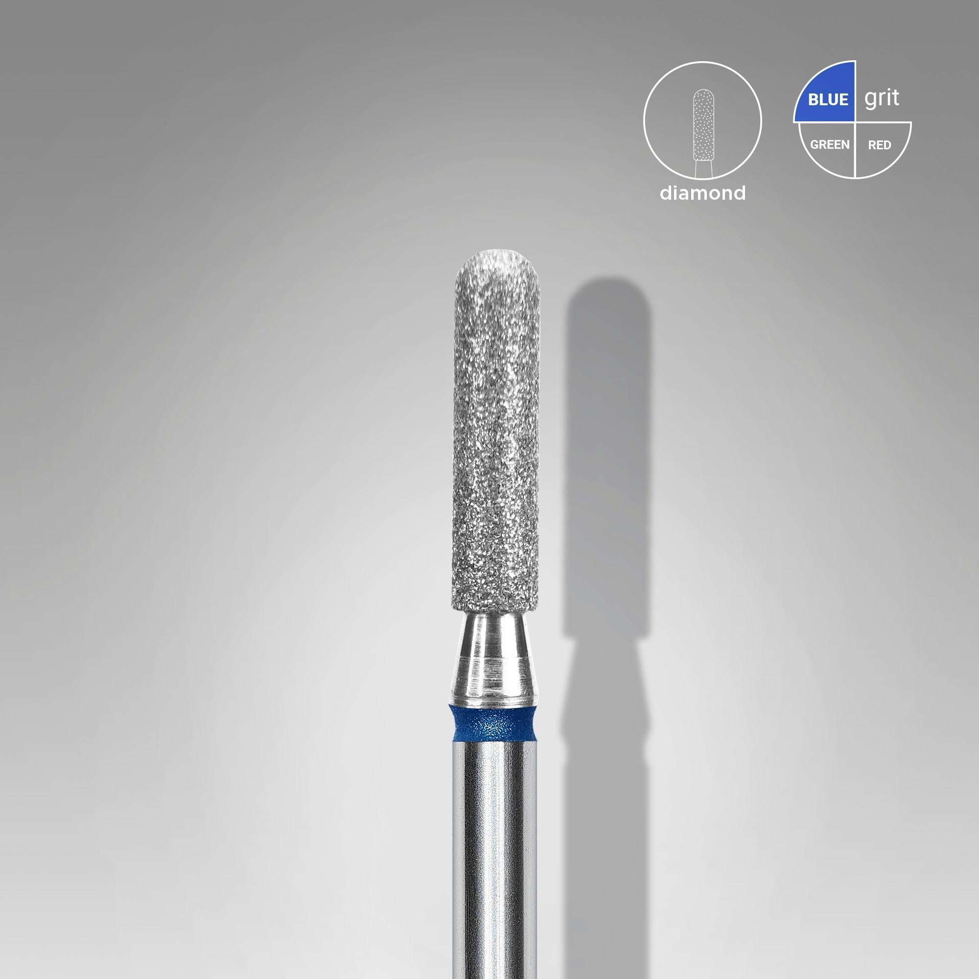Staleks Diamond Bit - Rounded Cylinder Blue (M)  2.3 / 6.5mm (362)