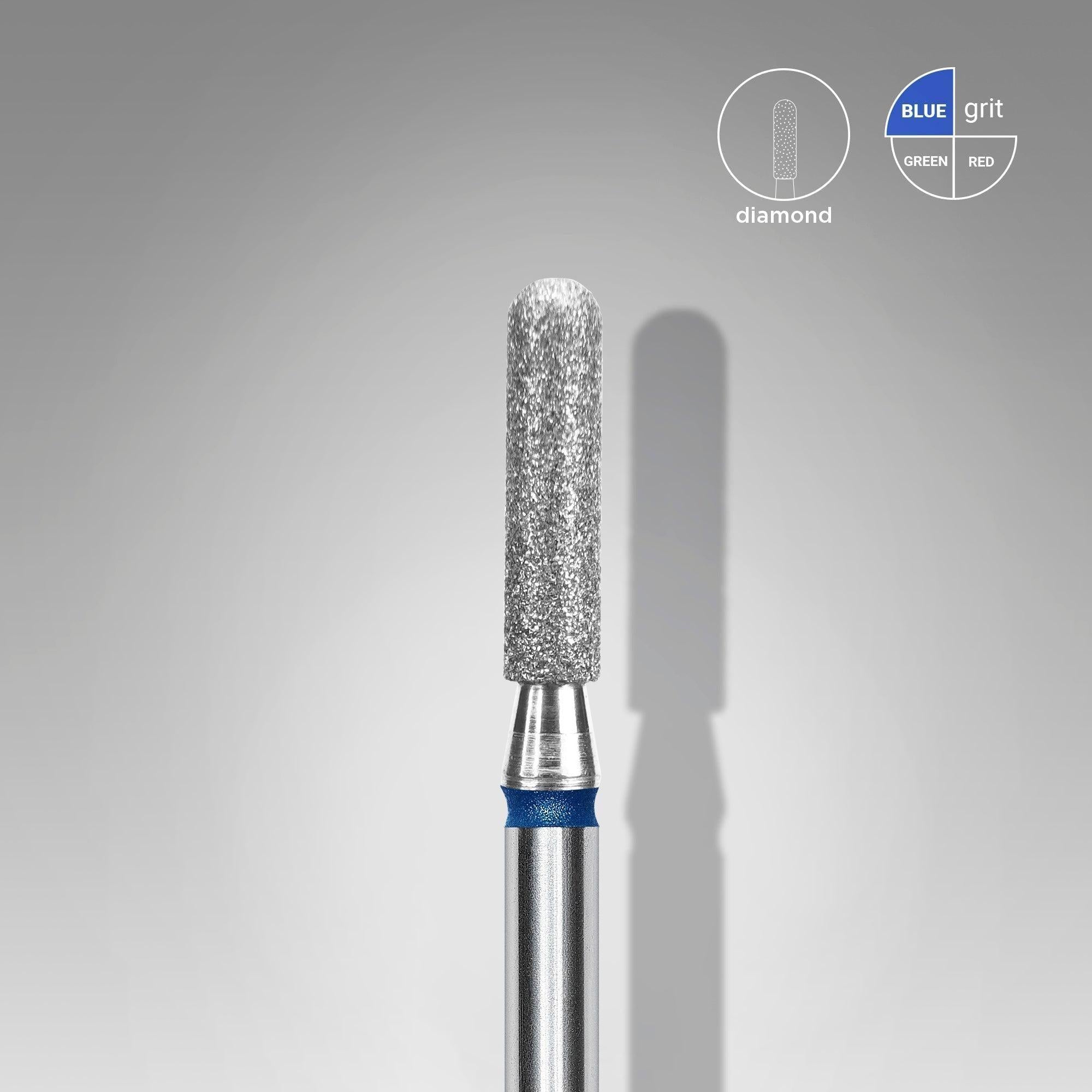 Staleks Diamond Bit - Rounded Cylinder Blue (M) 2.3 / 6.5mm (362)-Drill bit-STALEKS PRO-Gel Essentialz