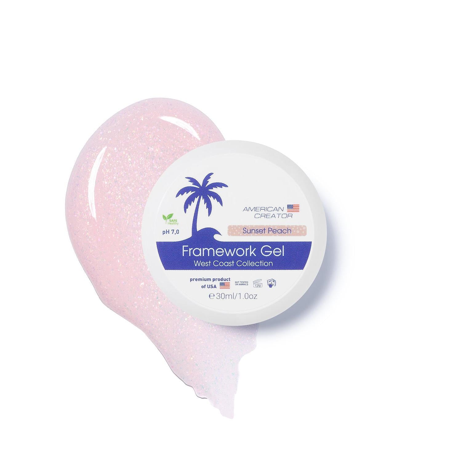 American Creator Framework Gel - SUNSET PEACH (West Coast Col.)