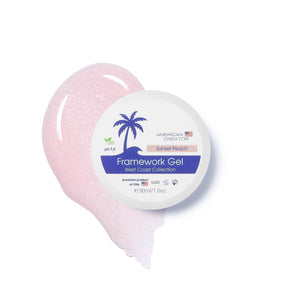 American Creator Framework Gel - SUNSET PEACH (West Coast Col.)-Extension Gels;Must have-American Creator-Gel Essentialz