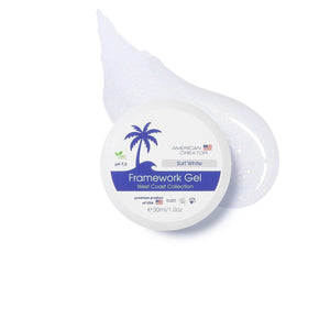 American Creator Framework Gel - SURF WHITE (West Coast Col.)-Extension Gels;Must have-American Creator-Gel Essentialz