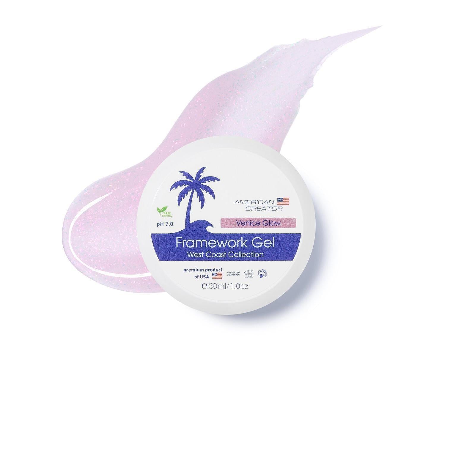 American Creator Framework Gel - VENICE GLOW (West Coast Col.)-Extension Gels;Must have-American Creator-Gel Essentialz