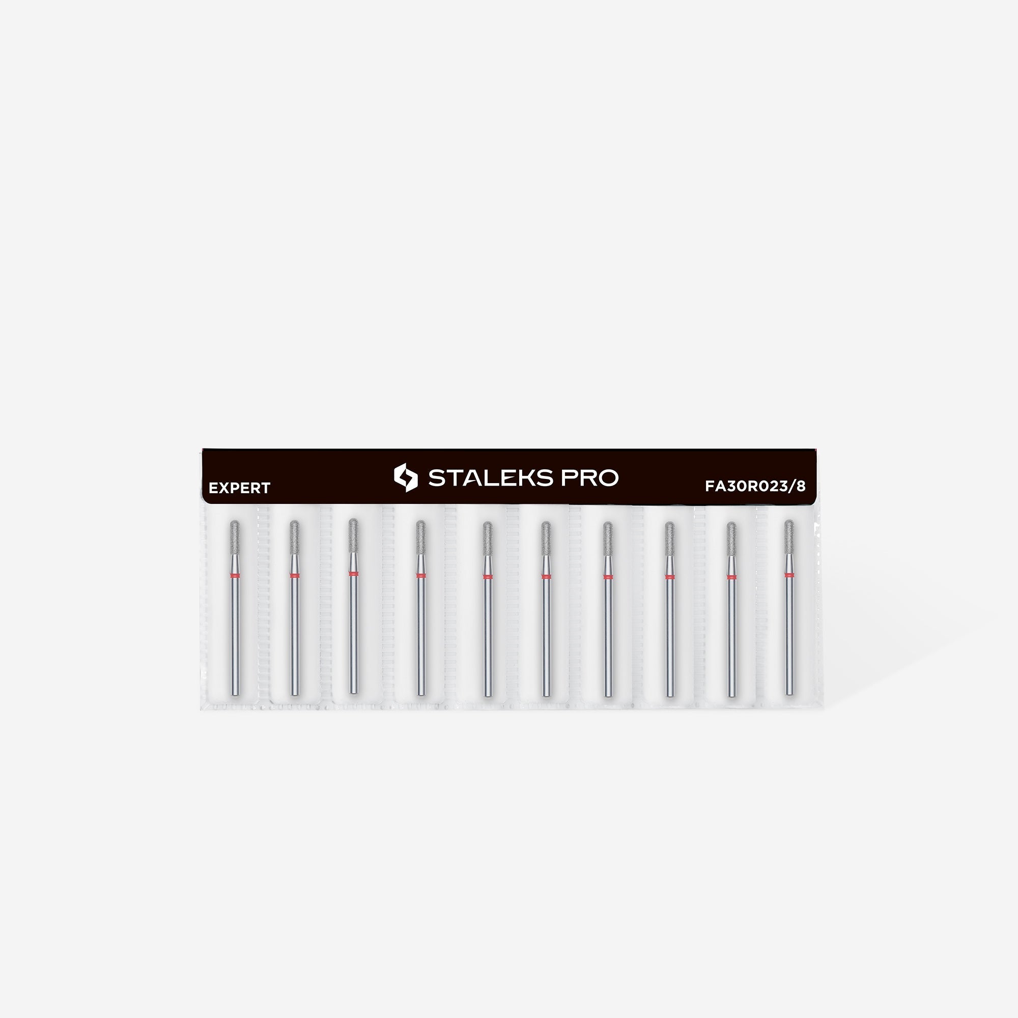 Staleks Diamond Bit - Rounded Cylinder Red (F)  2.3 / 8mm (363)