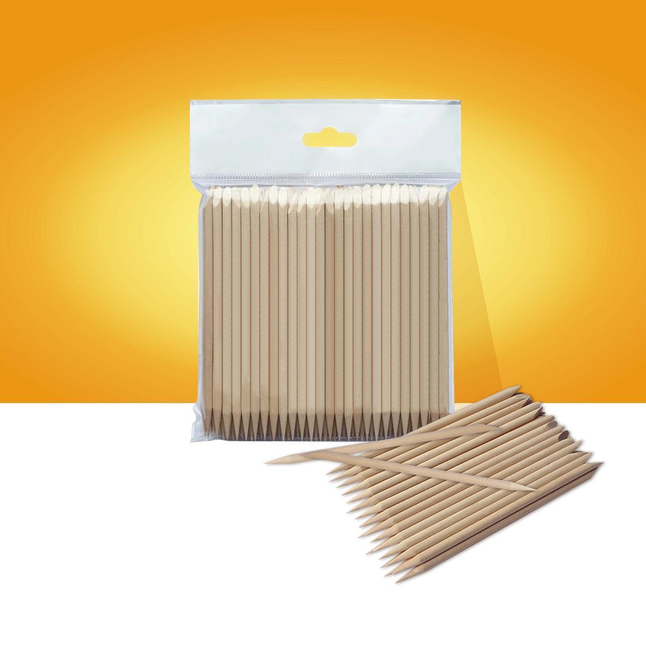 Orange Wooden Stick - 110 mm (100 pcs)-Accessories-STALEKS PRO-100 pcs-Gel Essentialz