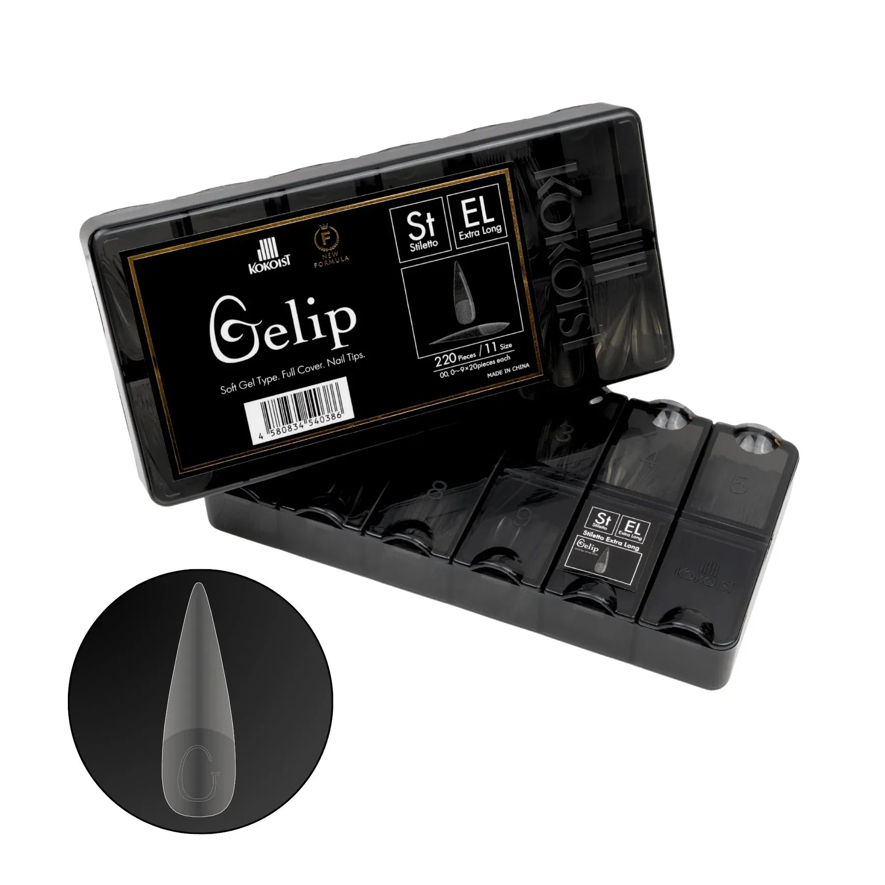 Gelip Extensions - Stiletto Extra Long 220pc