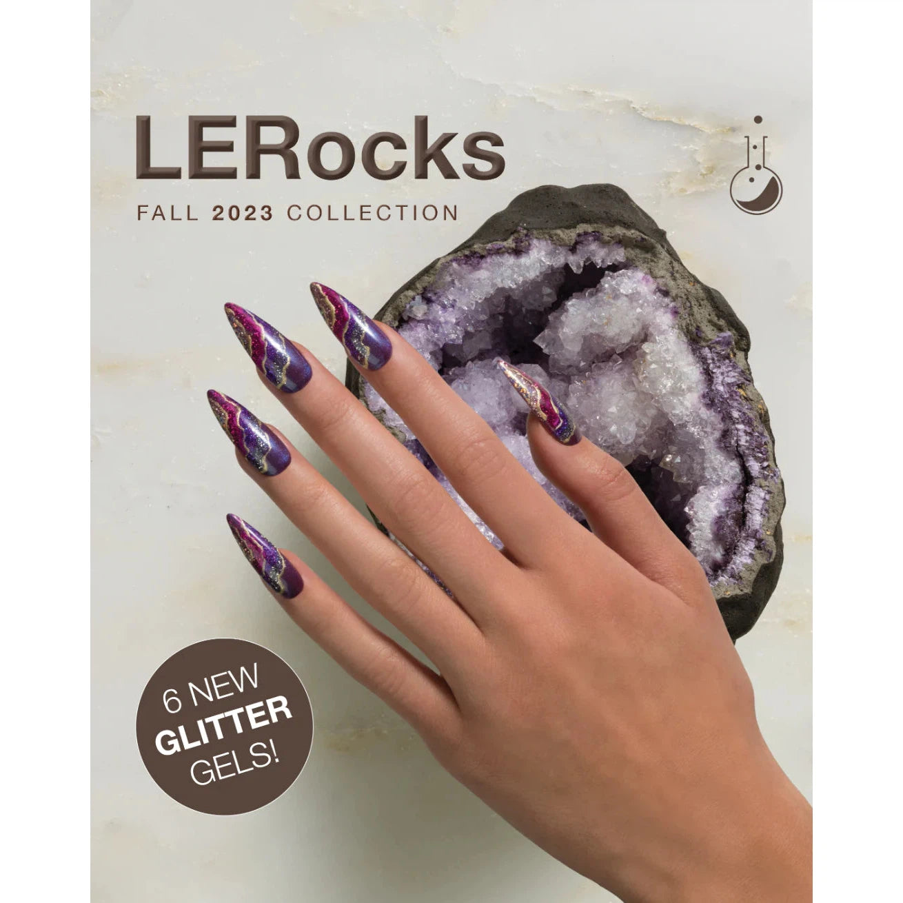 Colección LE Rocks, PAQUETE DE GEL CON BRILLO: 10ml 