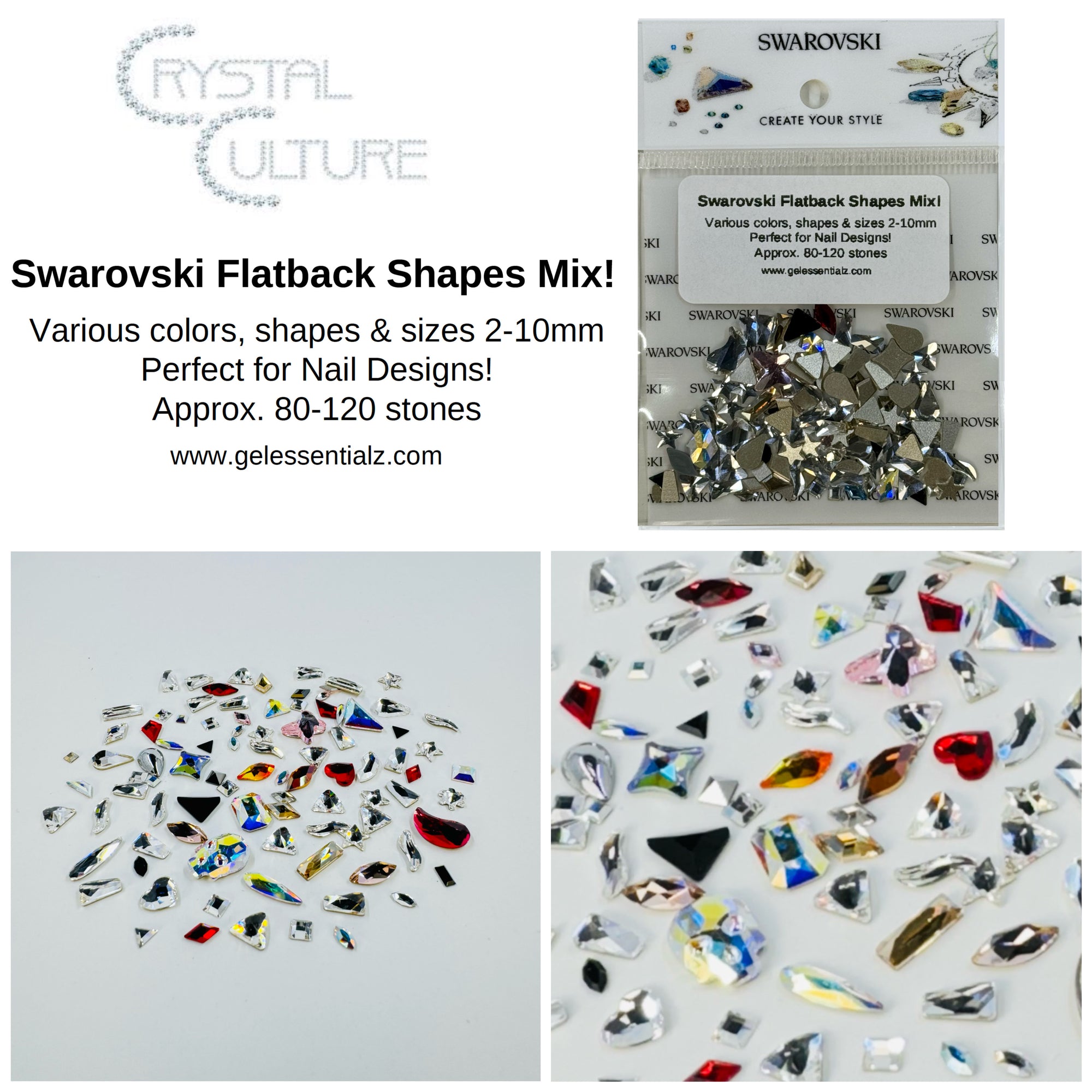 Swarovski Flatback Shapes Mix! 5