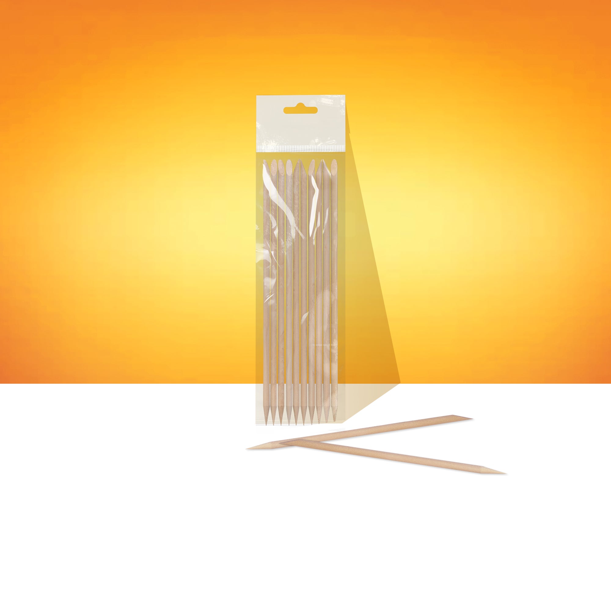 Orange Wooden Stick - 150 mm