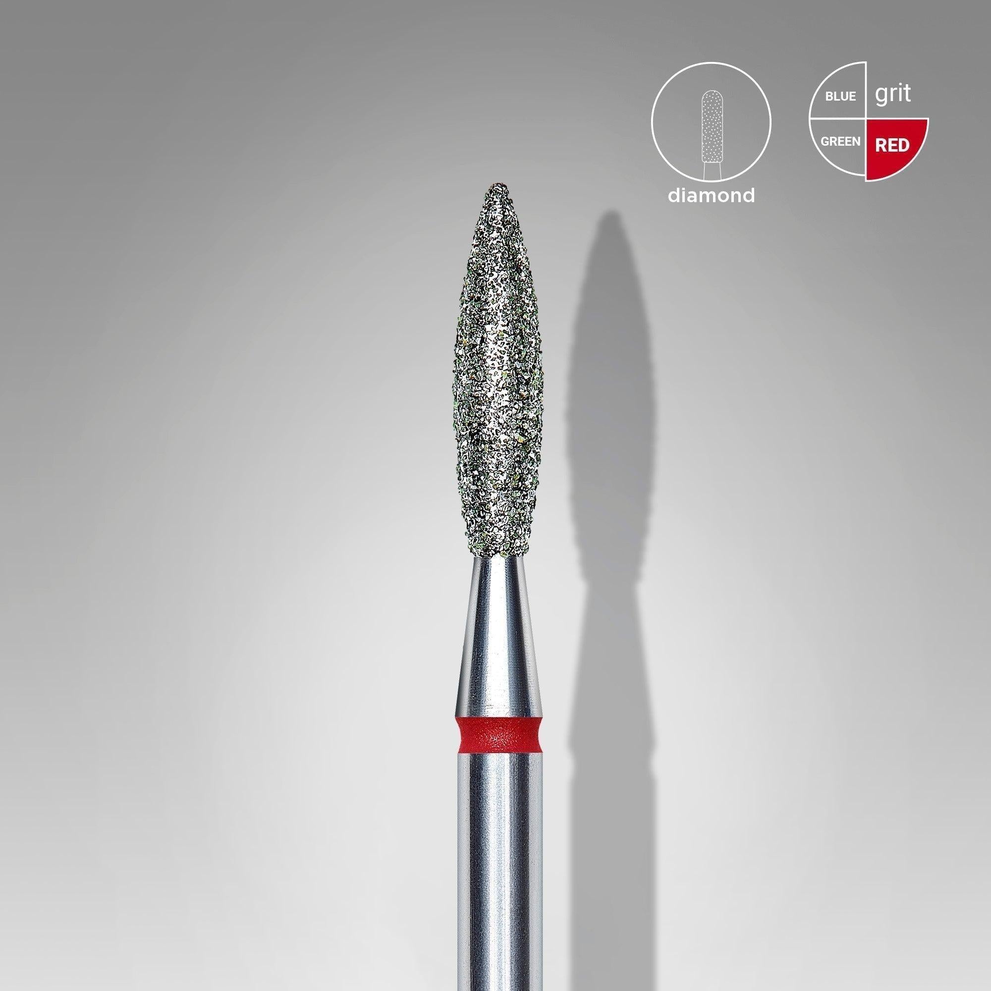 Staleks Diamond Bit - Flame Red (F) 2.3 / 10mm (346)-Drill bit-STALEKS PRO-Gel Essentialz