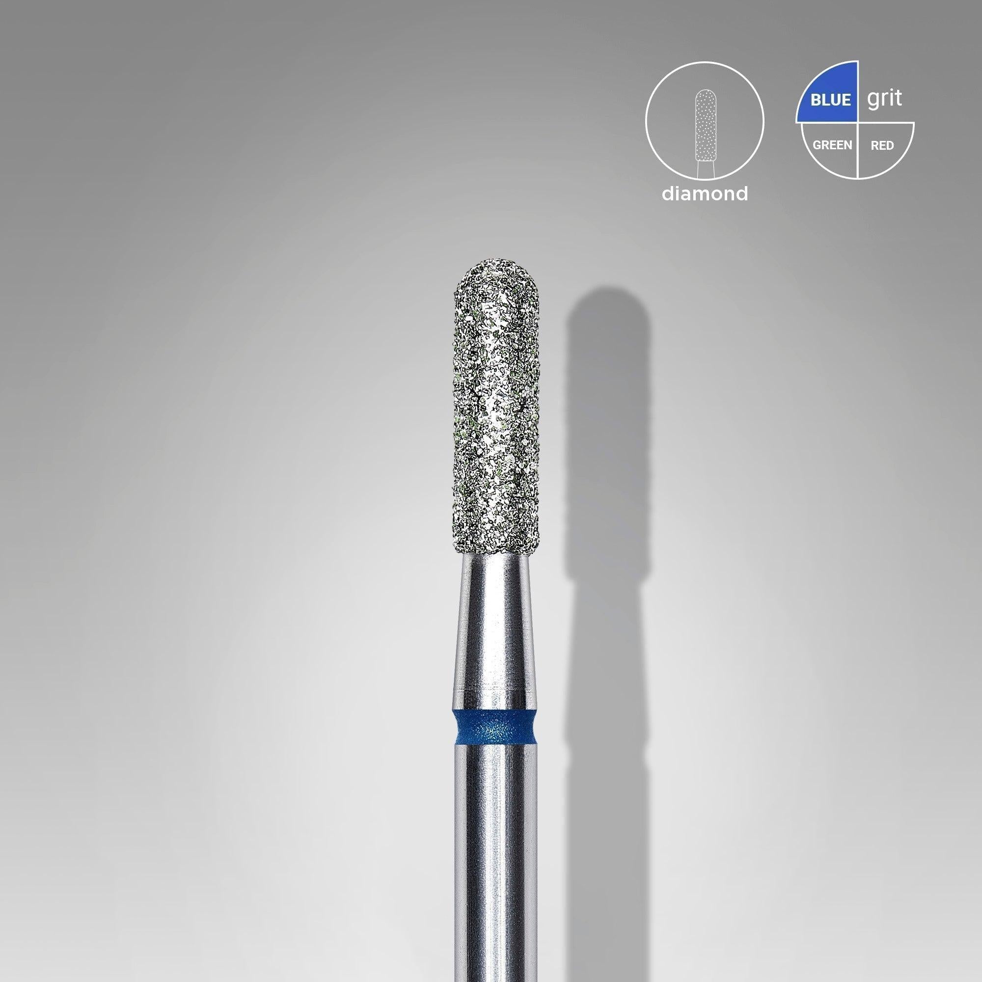 Staleks Diamond Bit - Cylinder Blue (M) 2.3 / 8mm (364)-Drill bit-STALEKS PRO-Gel Essentialz