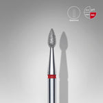 Staleks Diamond Bit - Drop Red (F) 2.3 / 5mm (404)-Drill bit-STALEKS PRO-Gel Essentialz