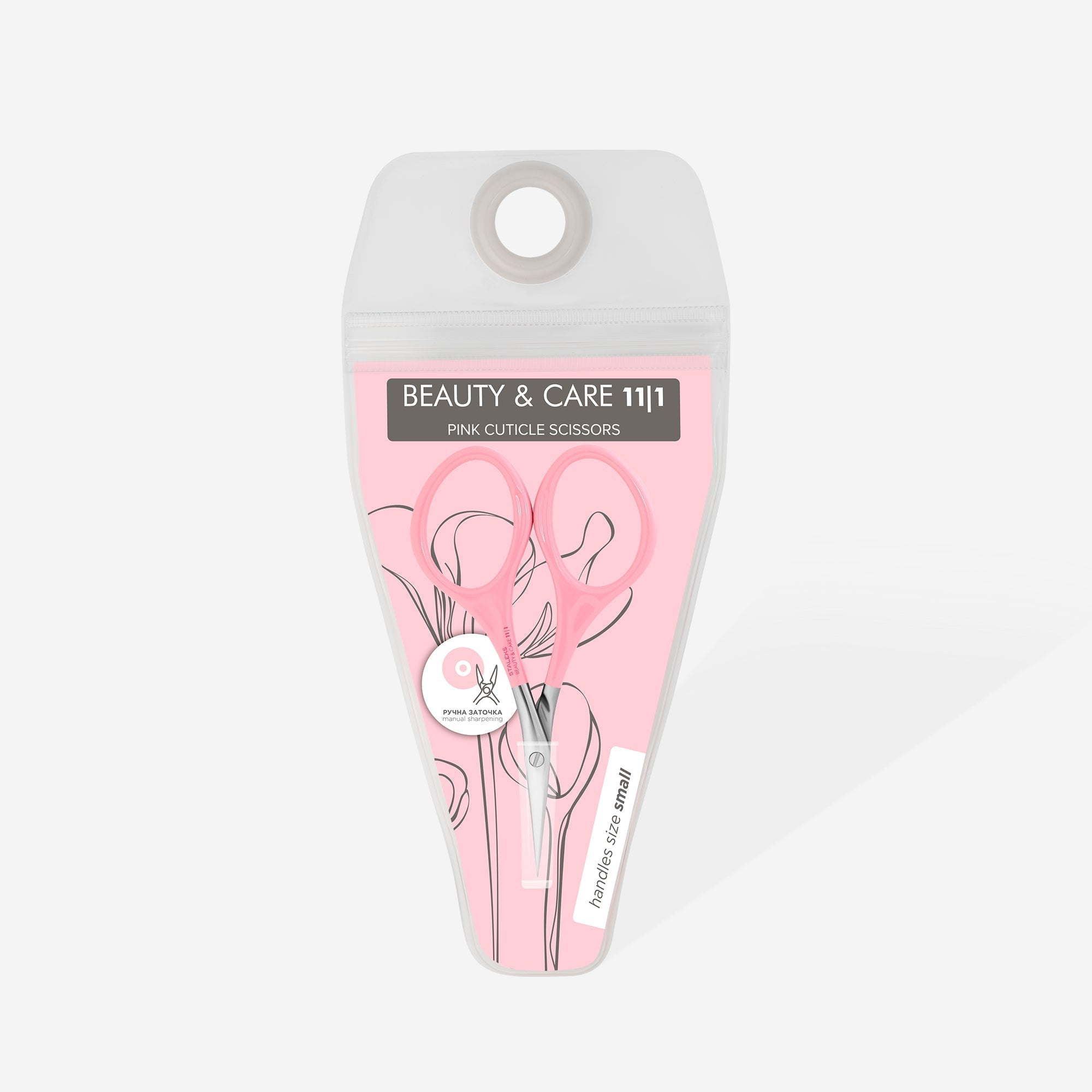 Staleks cuticle scissors BEAUTY & CARE 11 TYPE 1 - Pink Handle