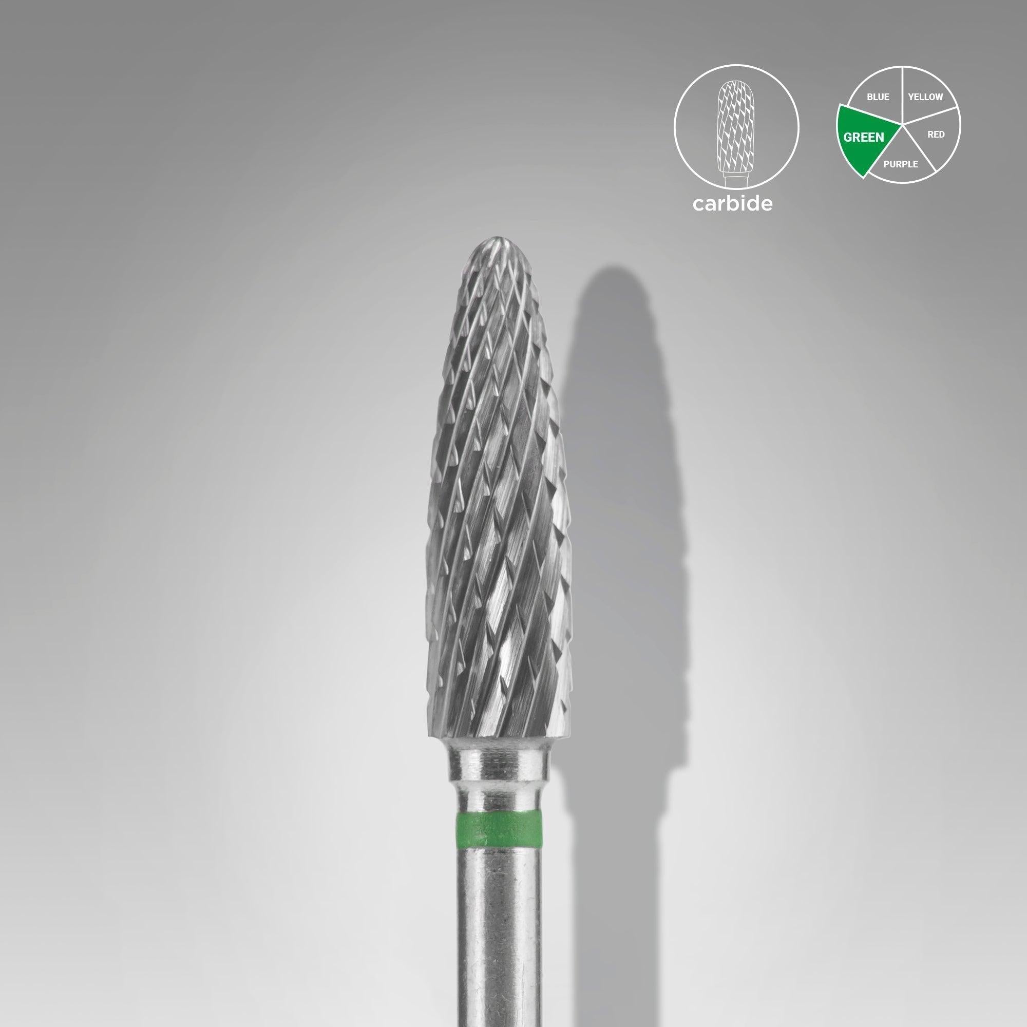Staleks Carbide Bit - Corn Green (C) 4/14mm (452)-Drill bit-STALEKS PRO-Gel Essentialz