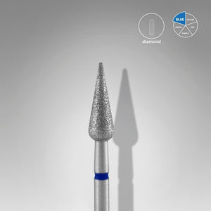 Staleks Diamond Bit - Pointed Pear Blue (M) 4 / 12mm (425)-Drill bit-STALEKS PRO-Gel Essentialz