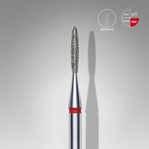 Staleks Diamond Bit - Flame Red (F) 1.4 / 8mm (341)-Drill bit-STALEKS PRO-Gel Essentialz