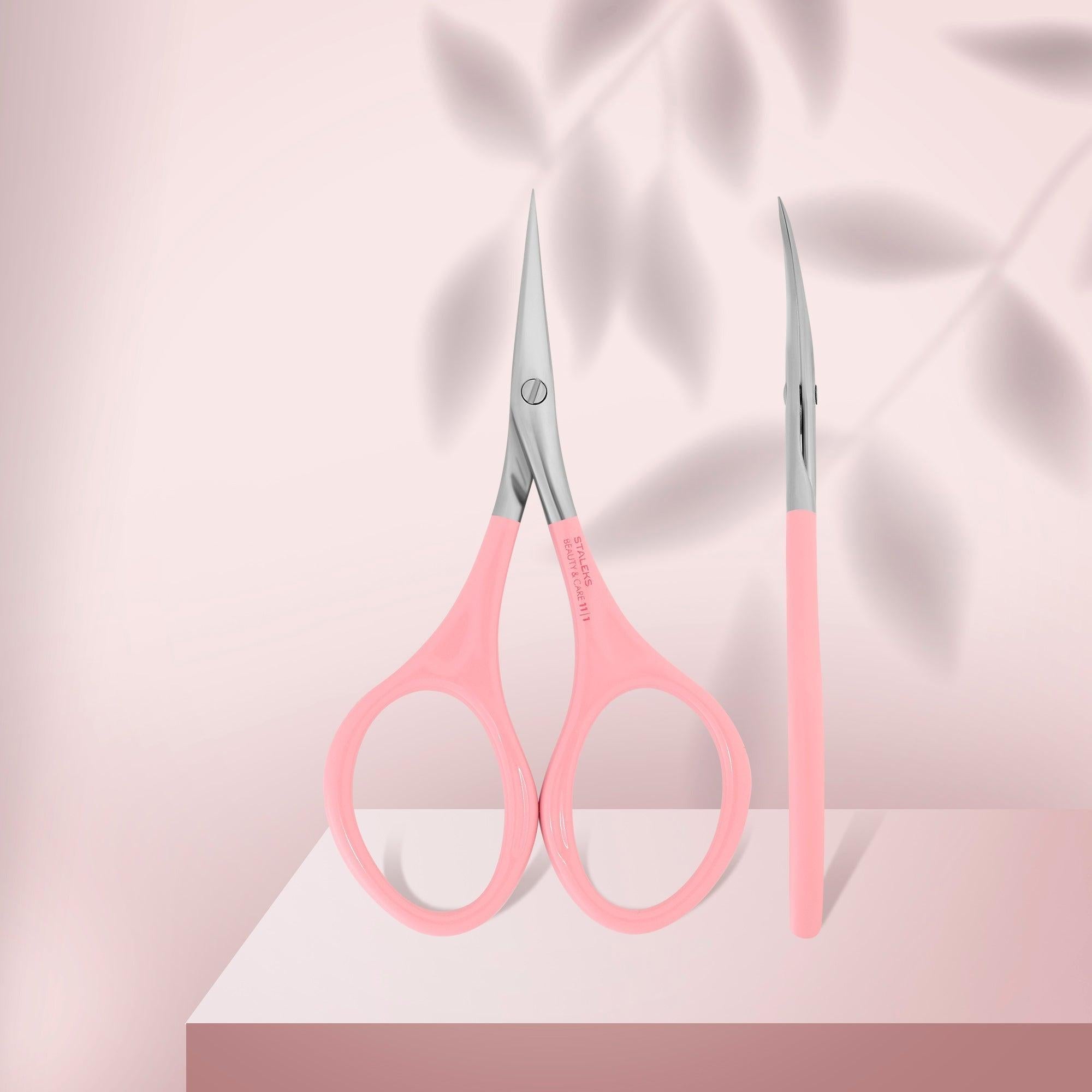 Staleks cuticle scissors BEAUTY & CARE 11 TYPE 1 - Pink Handle
