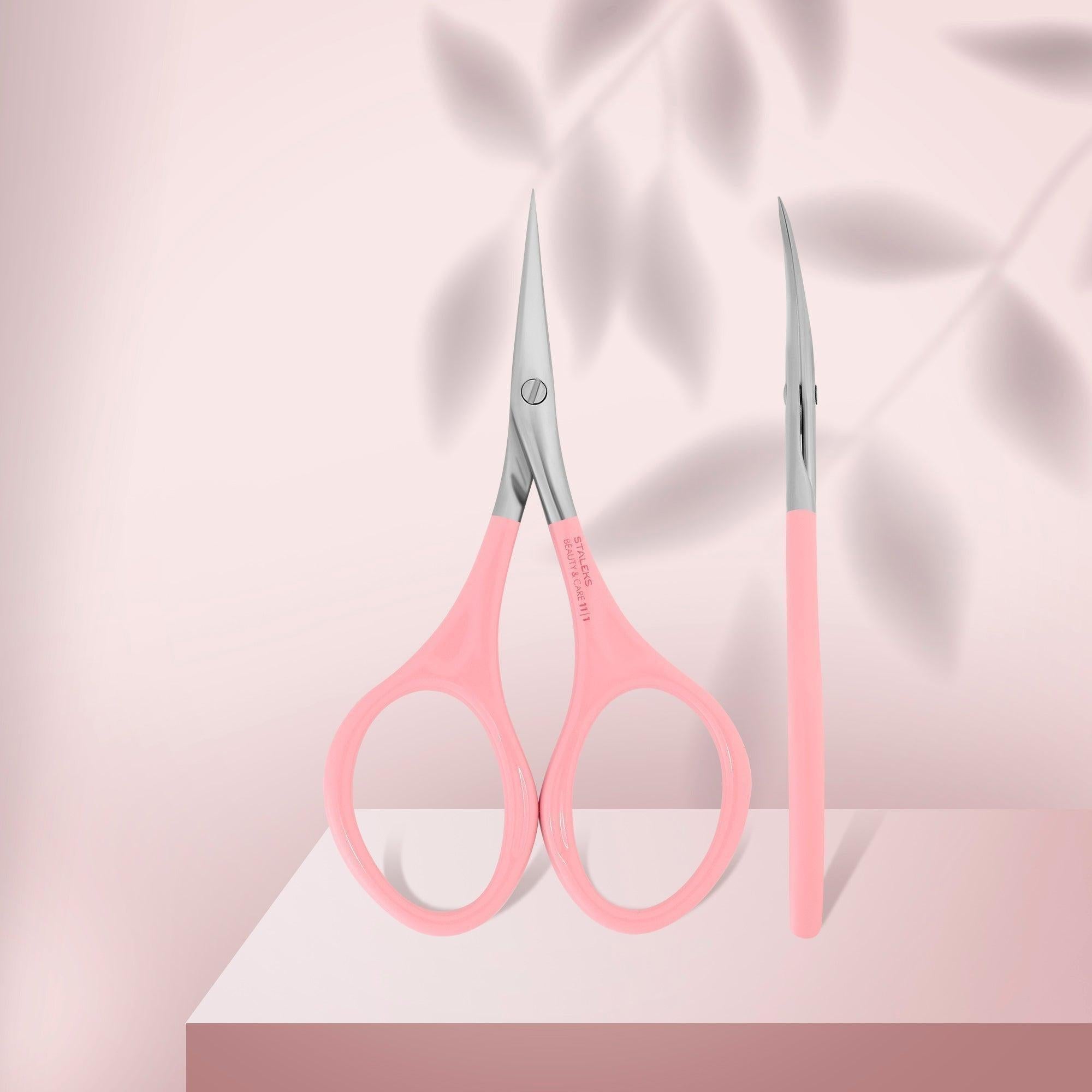 Staleks cuticle scissors BEAUTY & CARE 11 TYPE 1 - Pink Handle-Abrasives-STALEKS PRO-Gel Essentialz