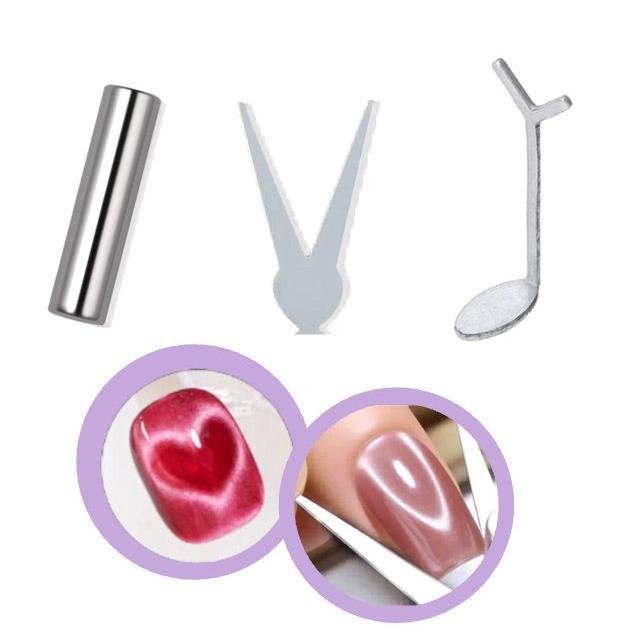 PF Cat's Eye Heart + French Magnet Set
