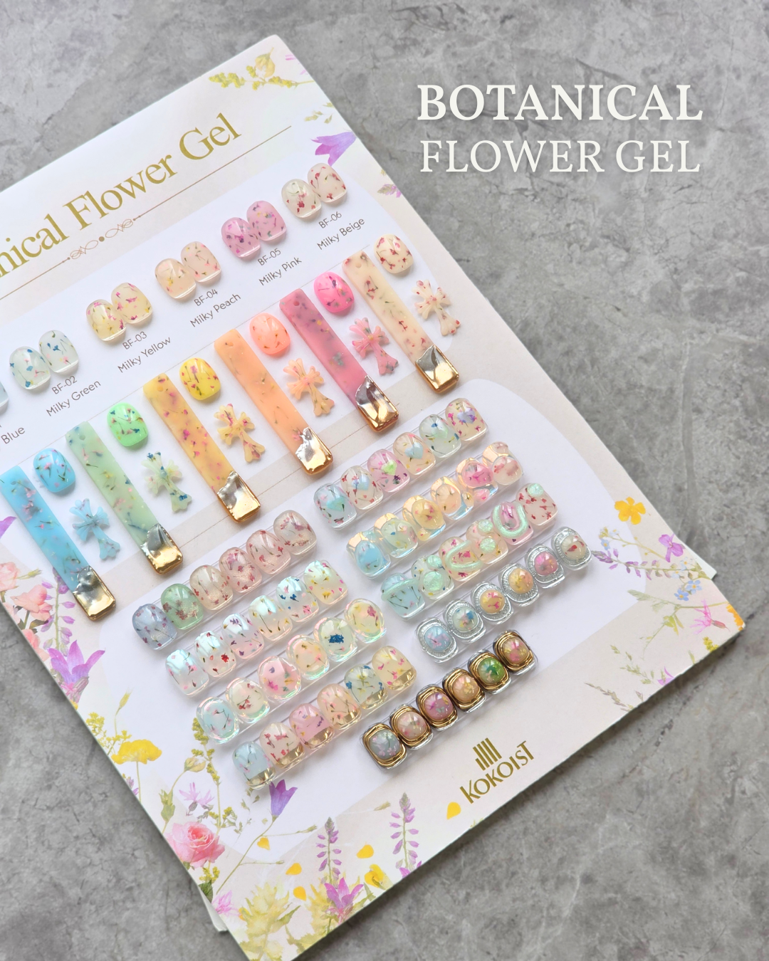 K-BF-01 Botanical Flower Gel - Milky Blue