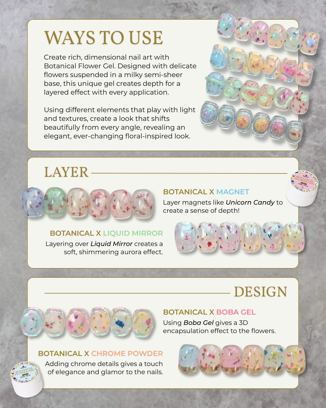 K-BF-01 Botanical Flower Gel - Milky Blue