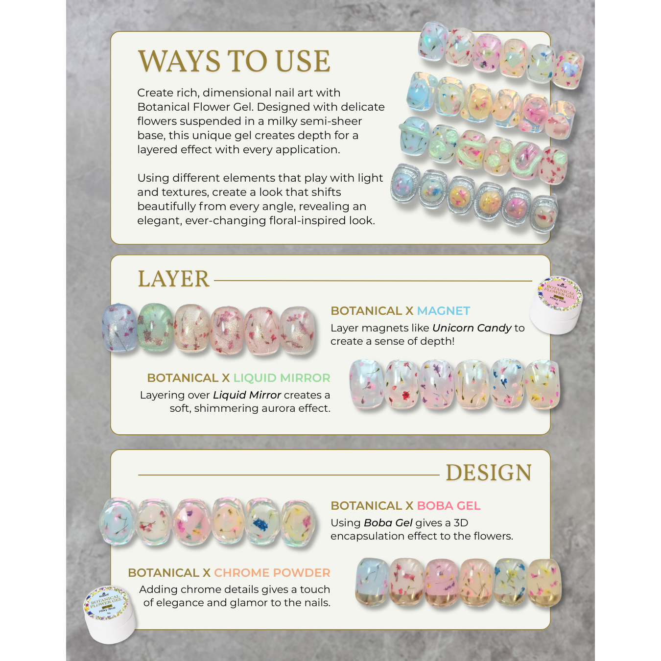 K- Botanical Flower Gel 6pc Series