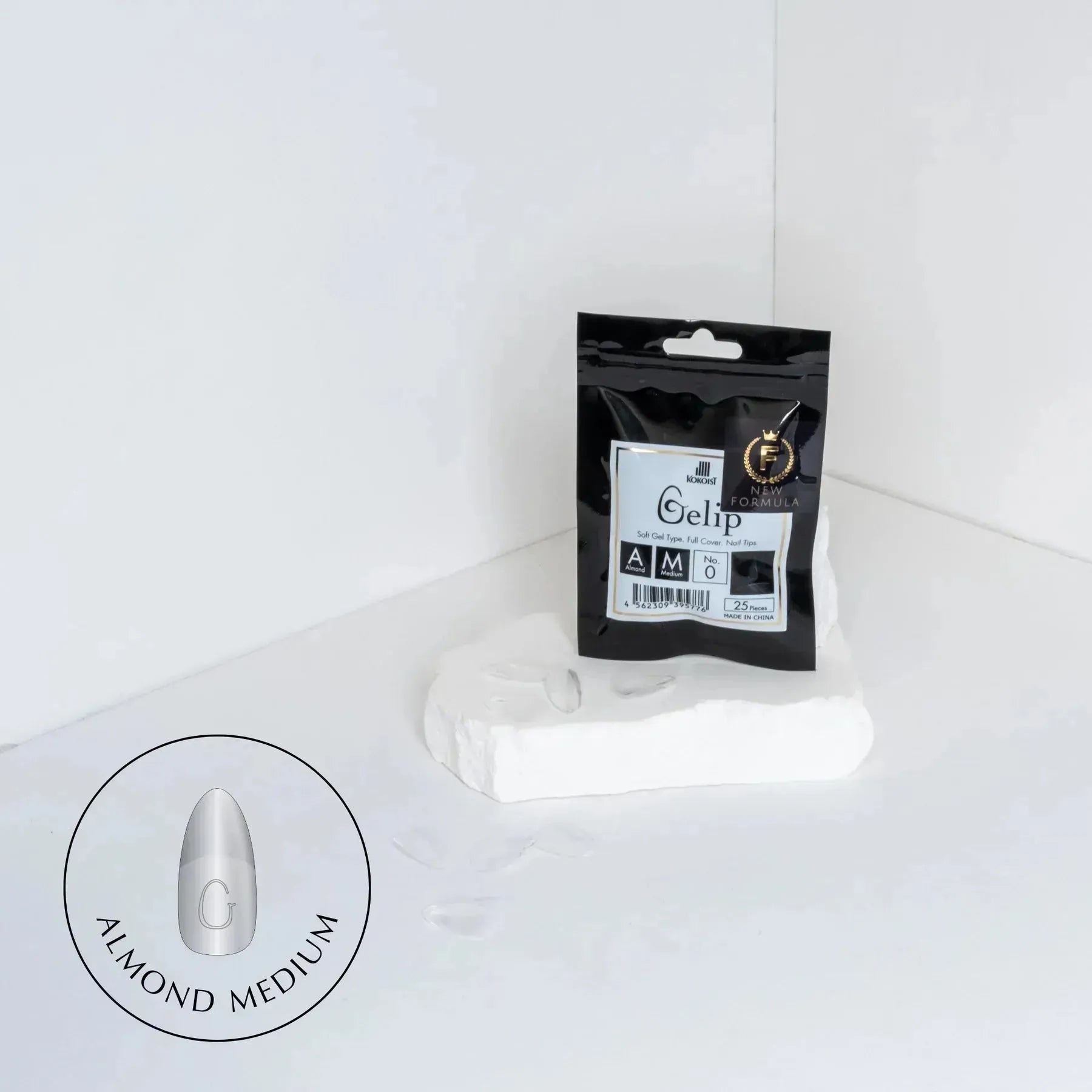 Almond Medium - Gelip Refill Pack 25pc (NEW FORMULA)