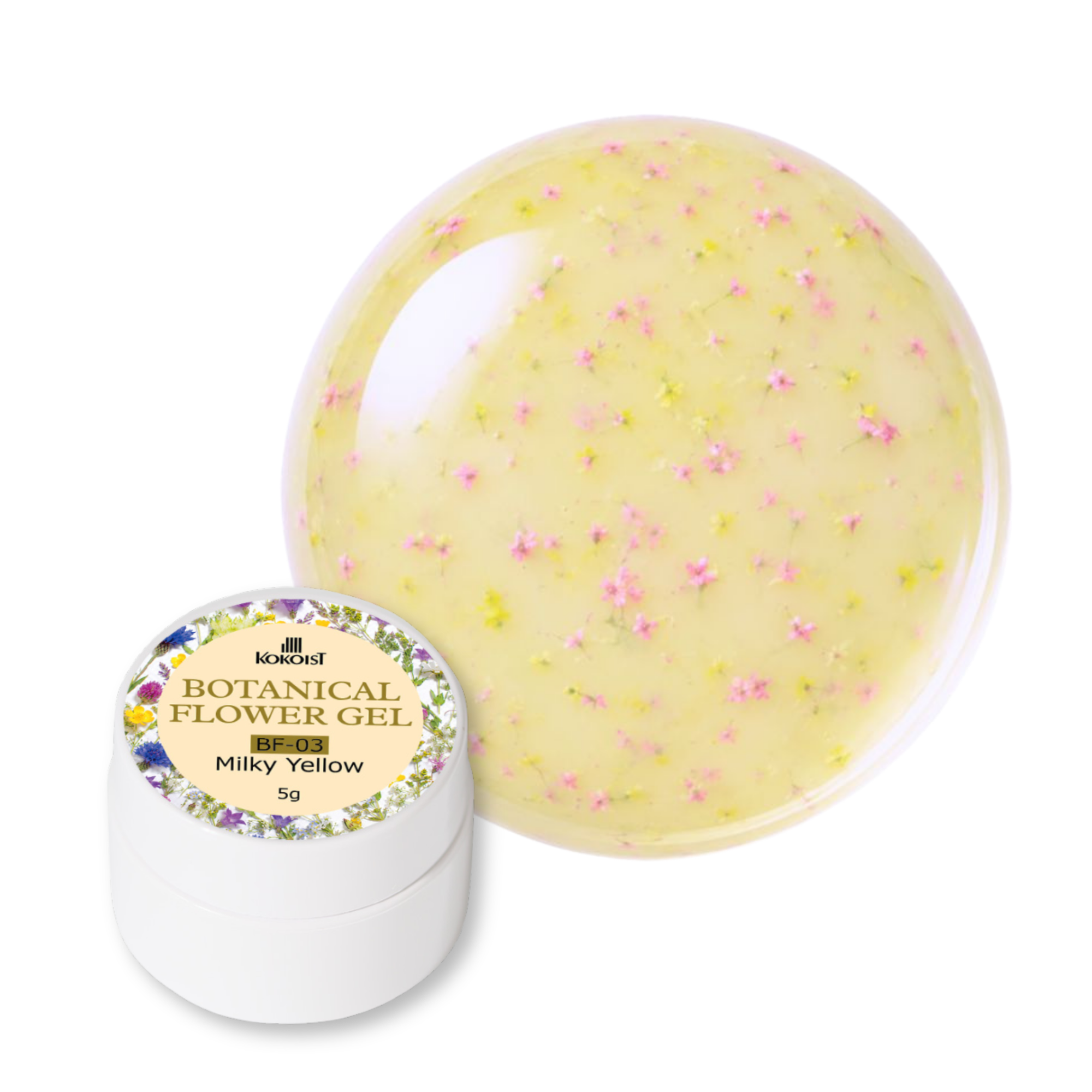 K- Botanical Flower Gel BF-03 Milky Yellow