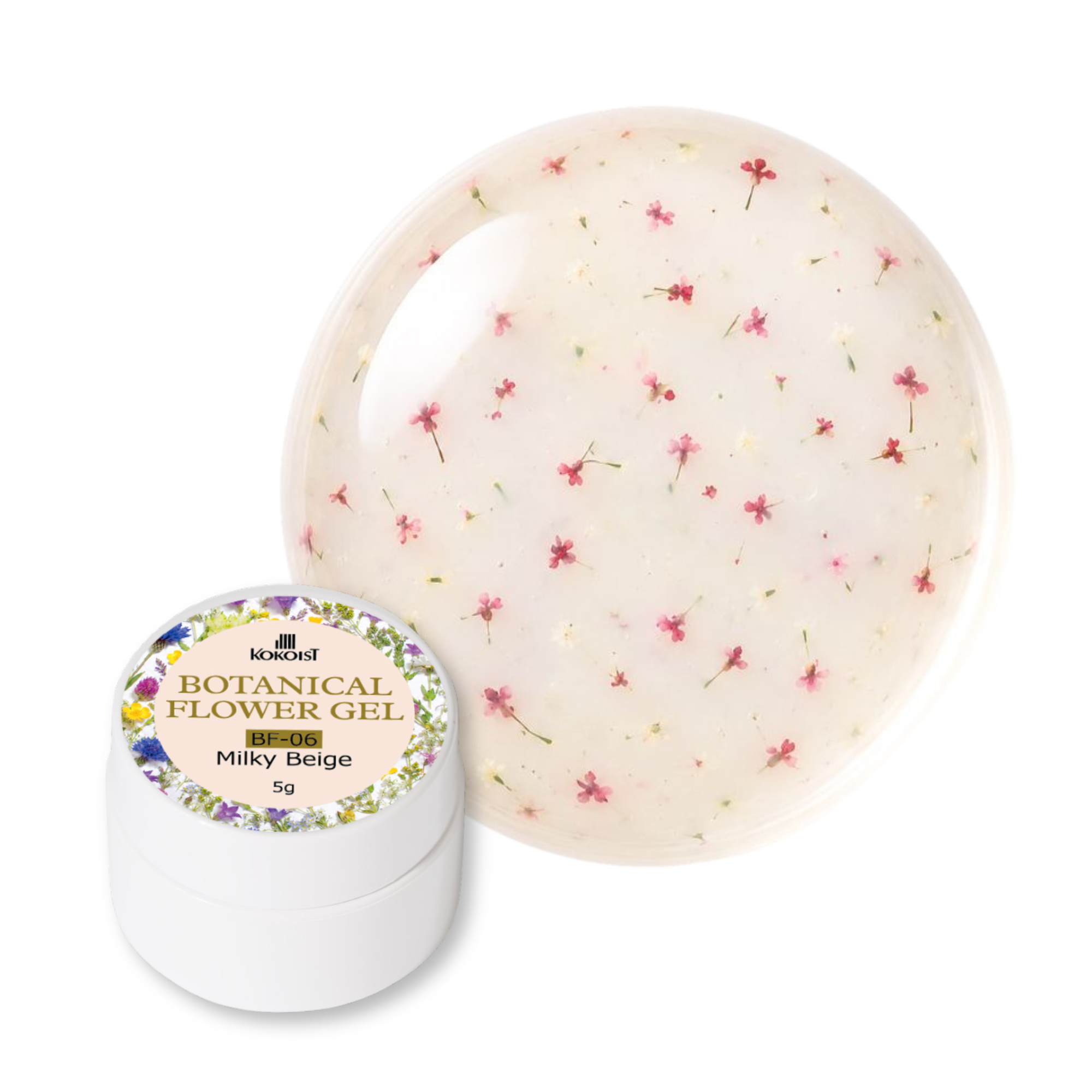 K- Botanical Flower Gel BF-06 Milky Beige