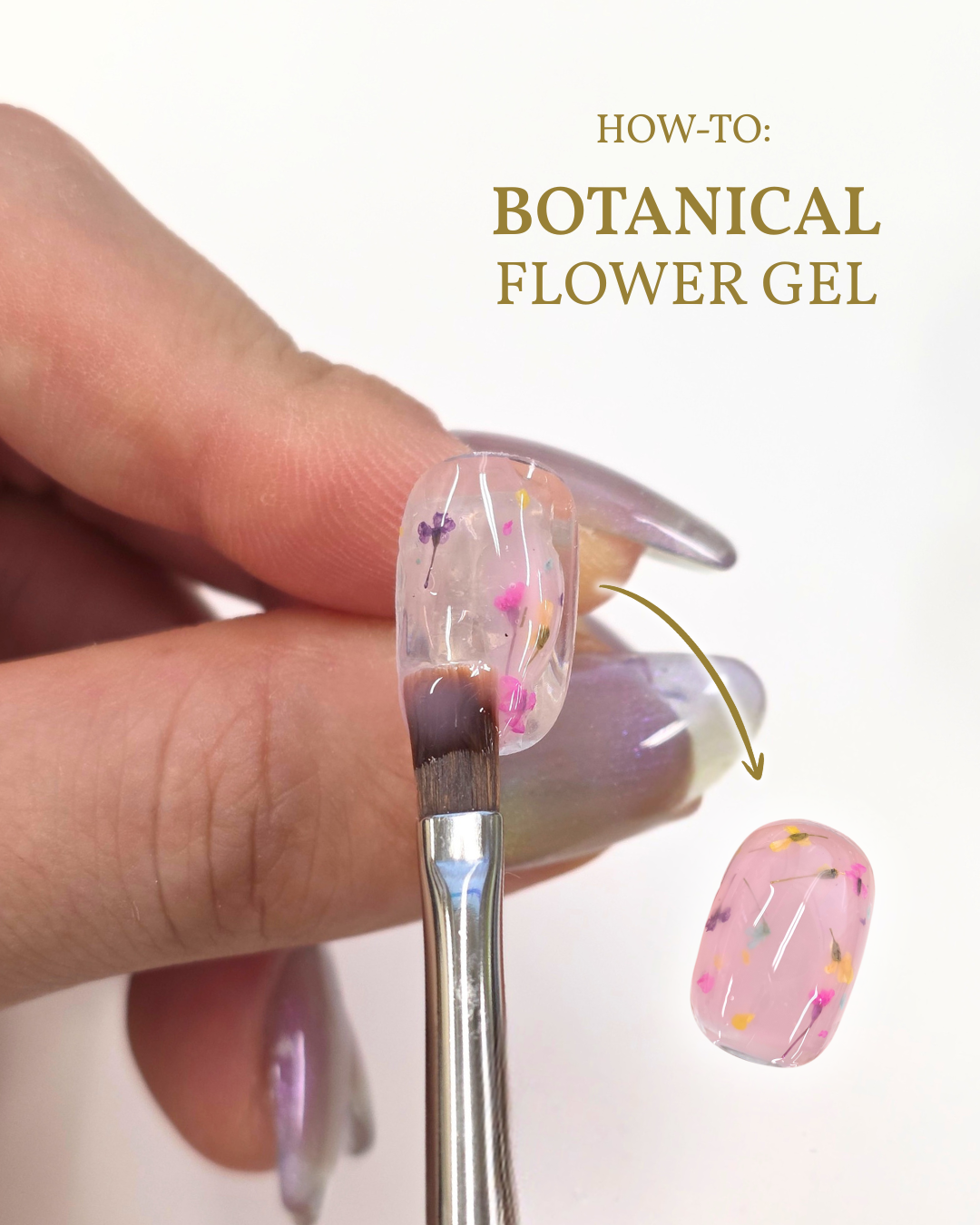 K-BF-01 Botanical Flower Gel - Milky Blue