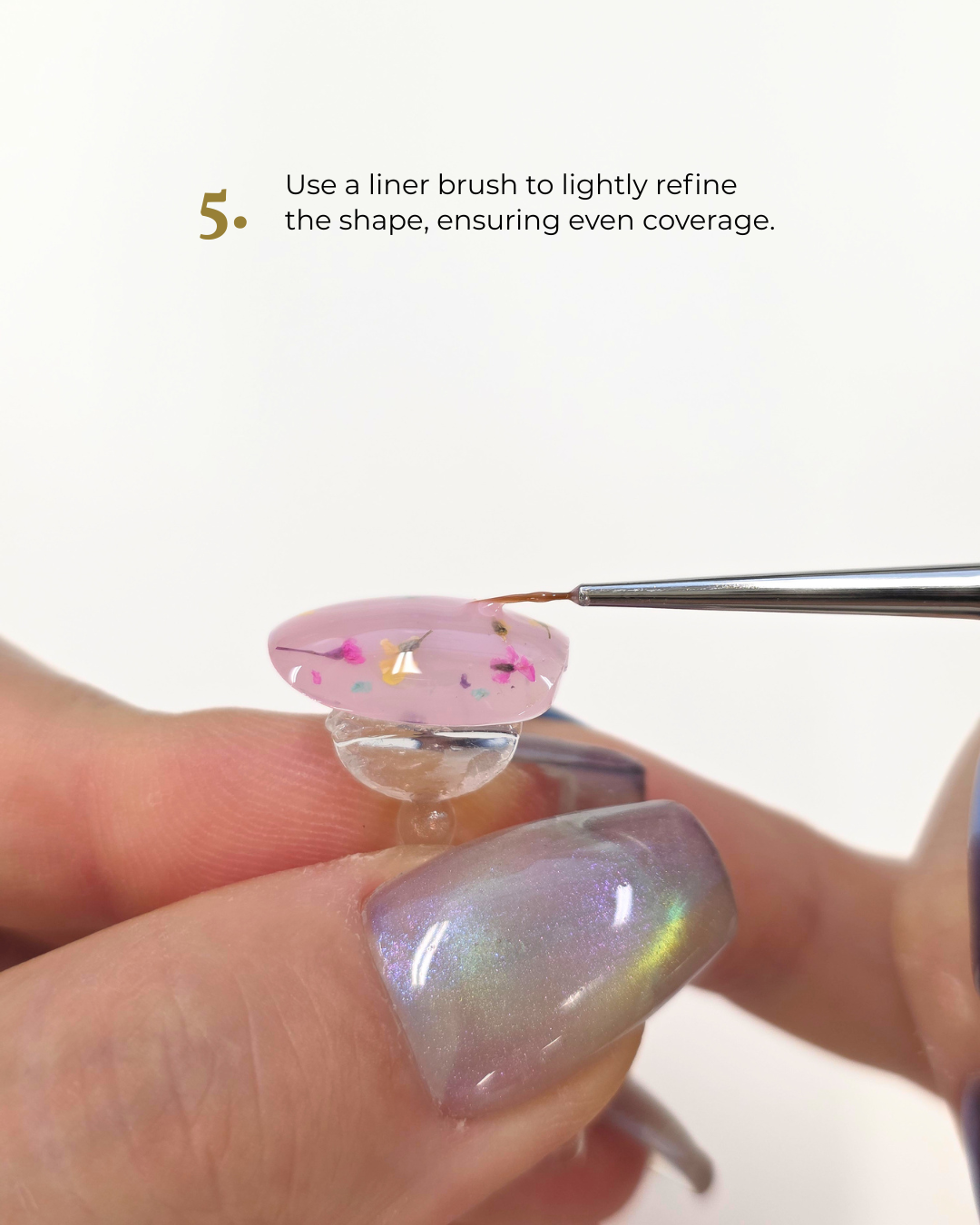 K-BF-01 Botanical Flower Gel - Milky Blue