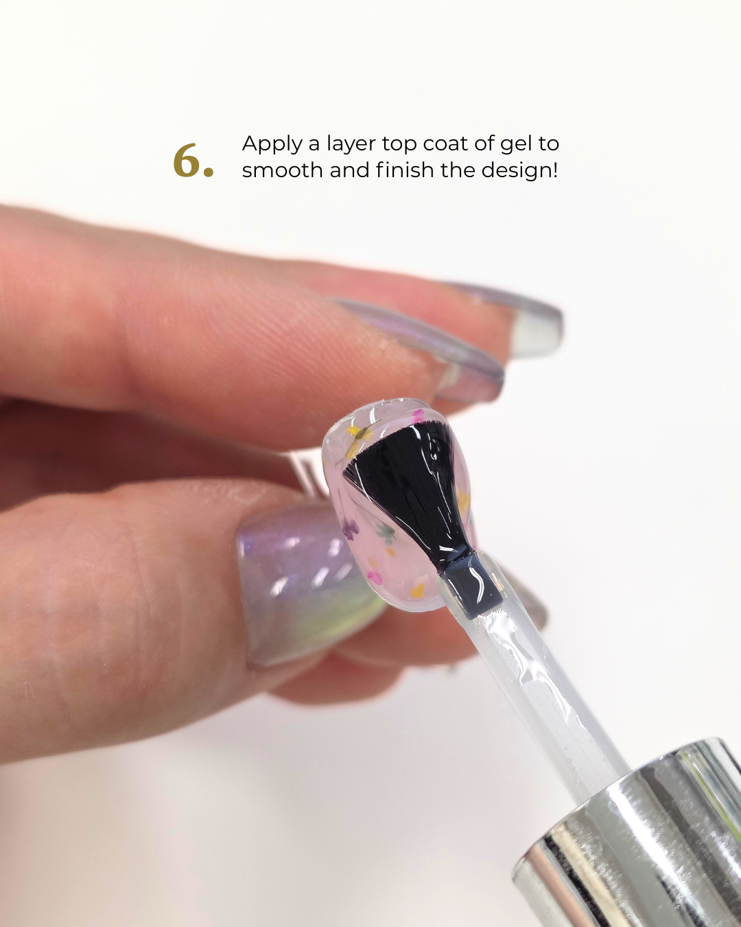 K-BF-01 Botanical Flower Gel - Milky Blue
