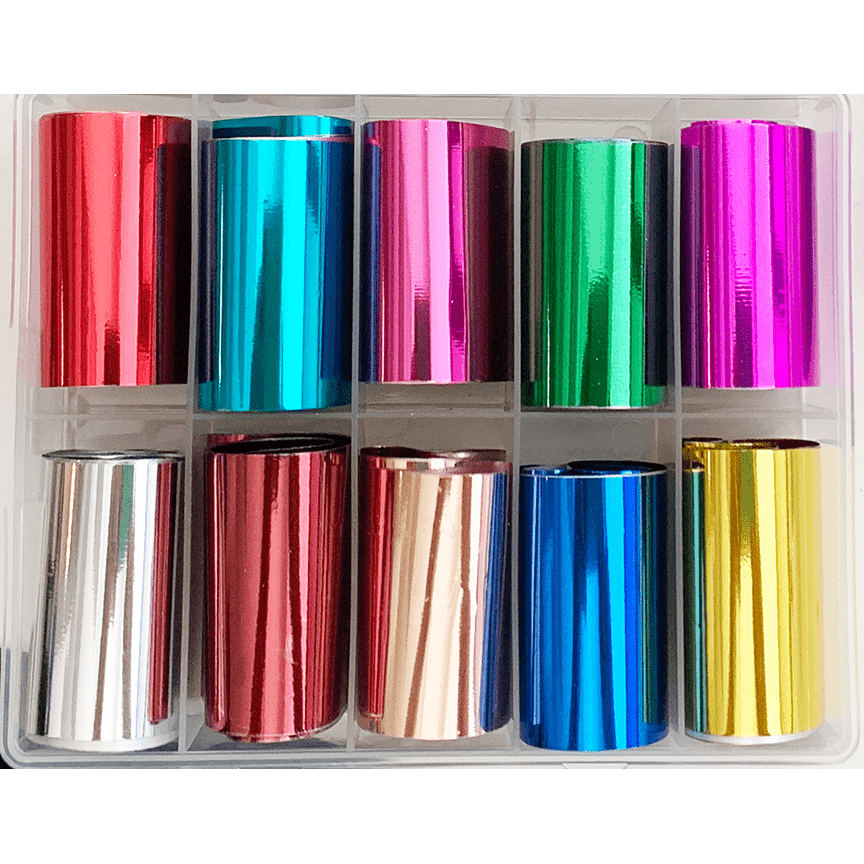 Bright Metallic - 10pc Transfer Foil Set