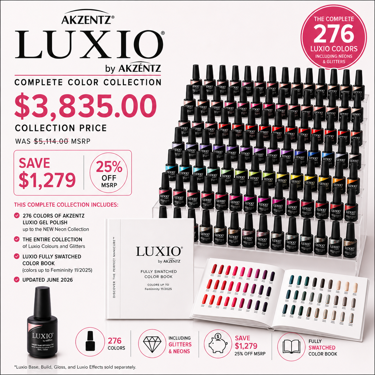 Akzentz Luxio Complete Color Collection – All 276 Luxio Gel Polish Colors (June 2026)