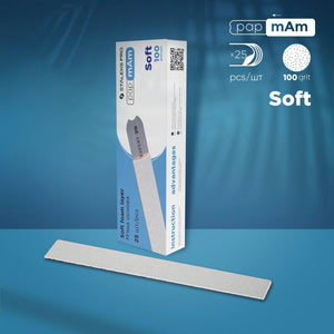papmAm disposable white files - EXPERT 20 Soft Foam (25 pcs)-Abrasives-STALEKS PRO-100 grit-Gel Essentialz