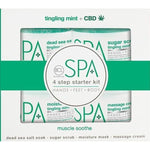 Tingling Mint and CBD Spa Set – 4-Step Starter Kit (16oz jars)-BCL Spa-Gel Essentialz