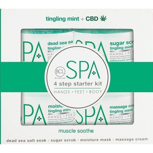 Tingling Mint and CBD Spa Set – 4-Step Starter Kit (16oz jars)-BCL Spa-Gel Essentialz
