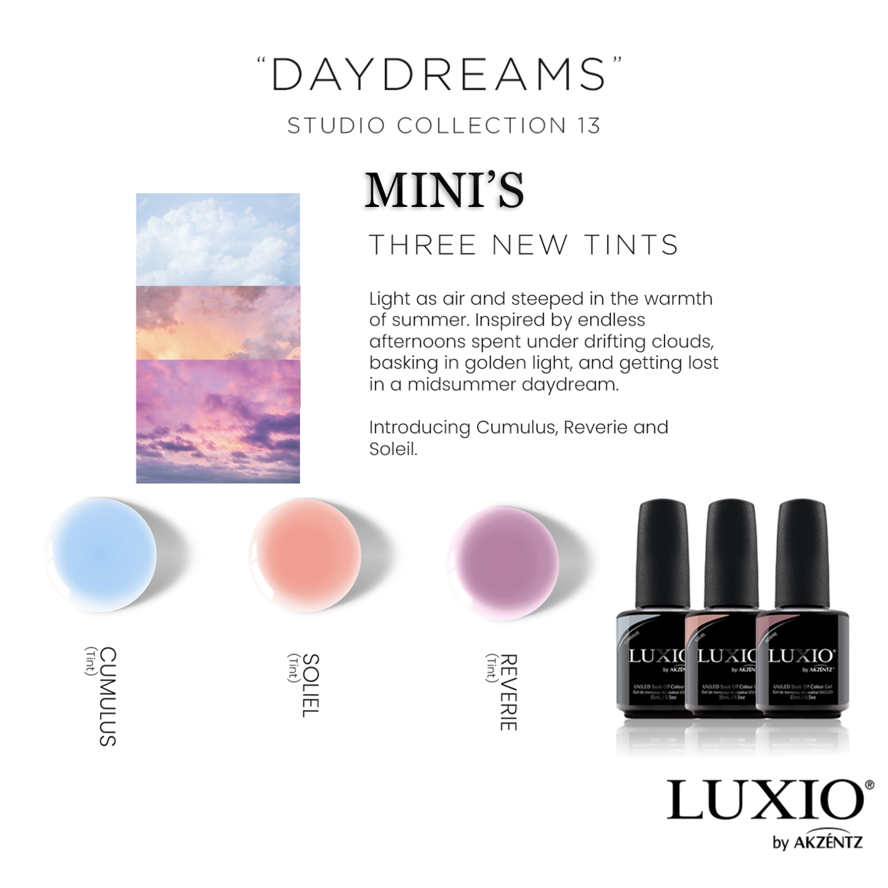 Luxio - Daydreams Studio Nº13 Mini's (3x5 ml)-Akzentz LA/DIS-Gel Essentialz