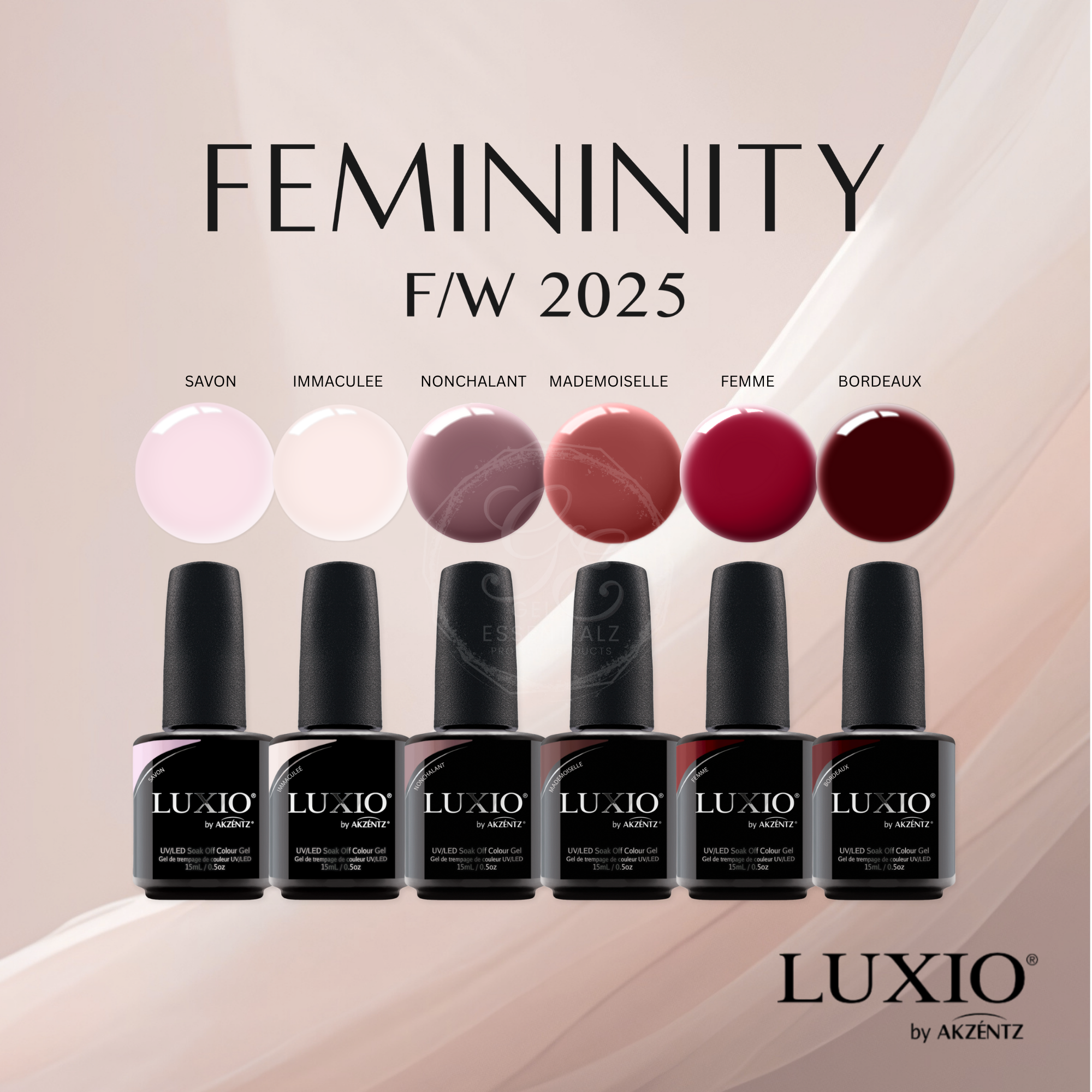 Luxio® Femininity Collectors Edition Pre-Pack Kit-LUXIO-Akzentz LA/DIS-Gel Essentialz