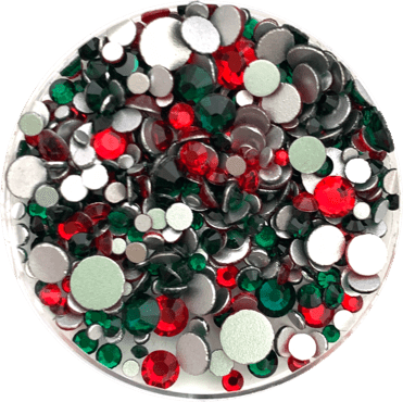 FESTIVE FLATBACK CRYSTAL MIX - Gel Essentialz