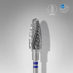 Staleks Carbide Bit - Corn for Left-Handed users Blue (M) 6/ 14mm (457)-Drill bit-STALEKS PRO-Gel Essentialz