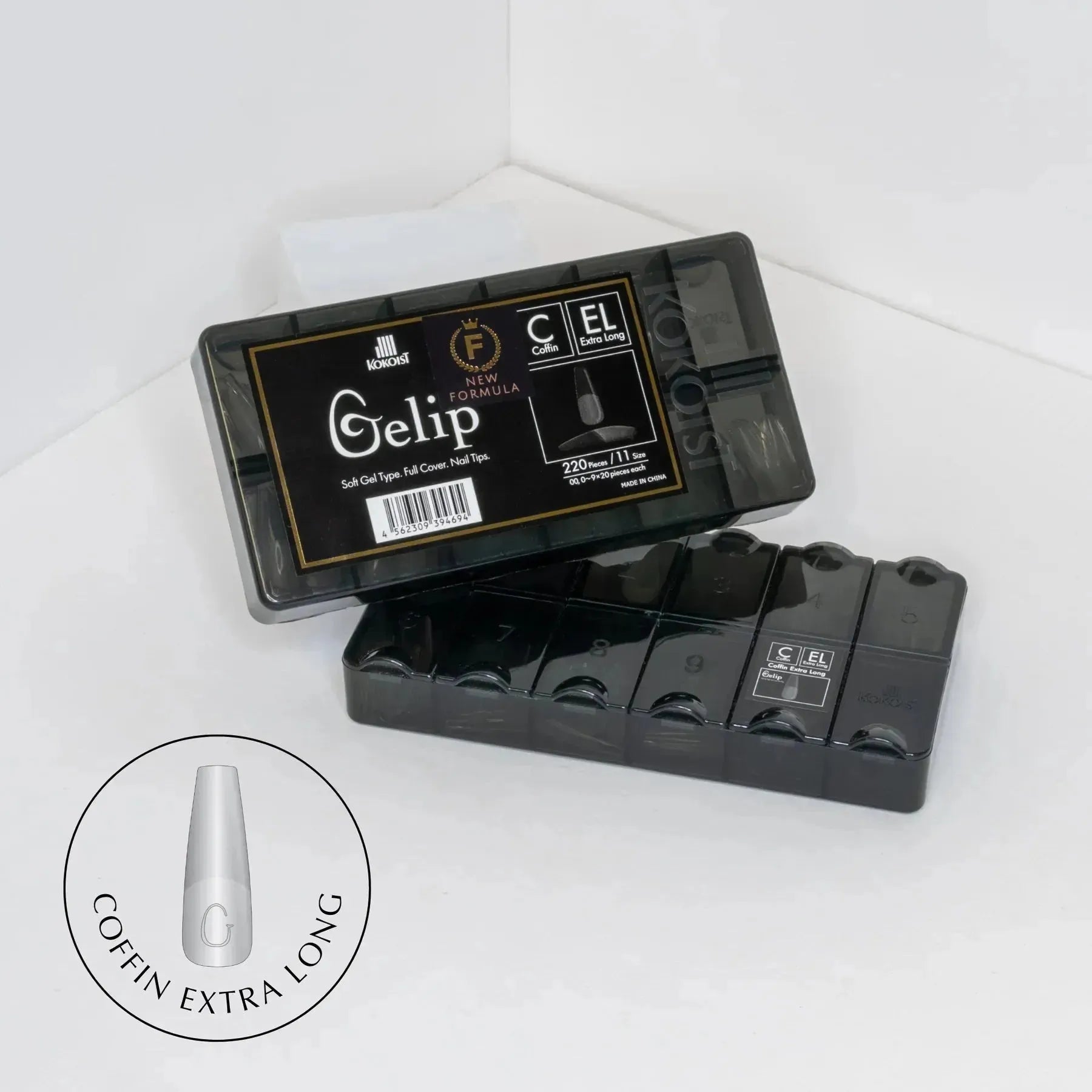 Gelip Extensions - Coffin Extra Long 220pc (NEW FORMULA)