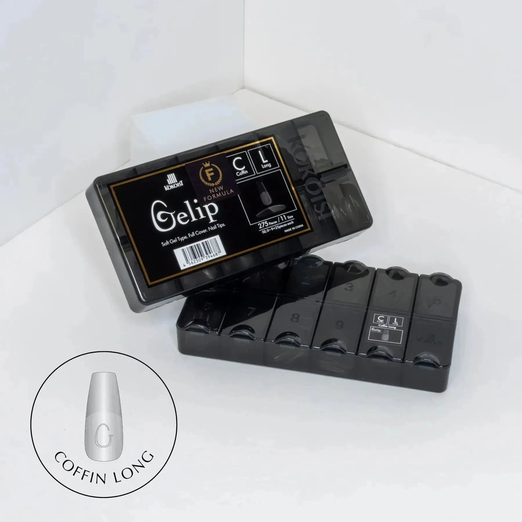 Gelip Extensions - Coffin Long 275pc (NEW FORMULA)